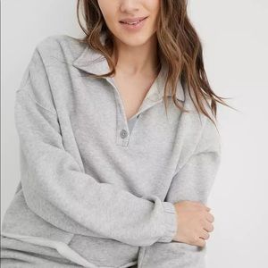 Matching Set: Aerie Fleece Crop Pullover and Pants